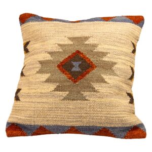 Aztec Cushions Geometric Design - Brown/Red