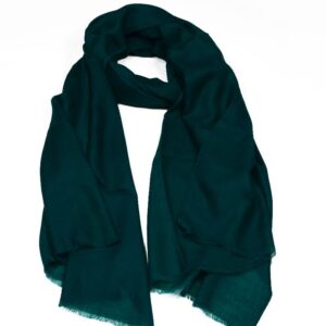 Primavera Cashmere Shawl  - Bottle Green